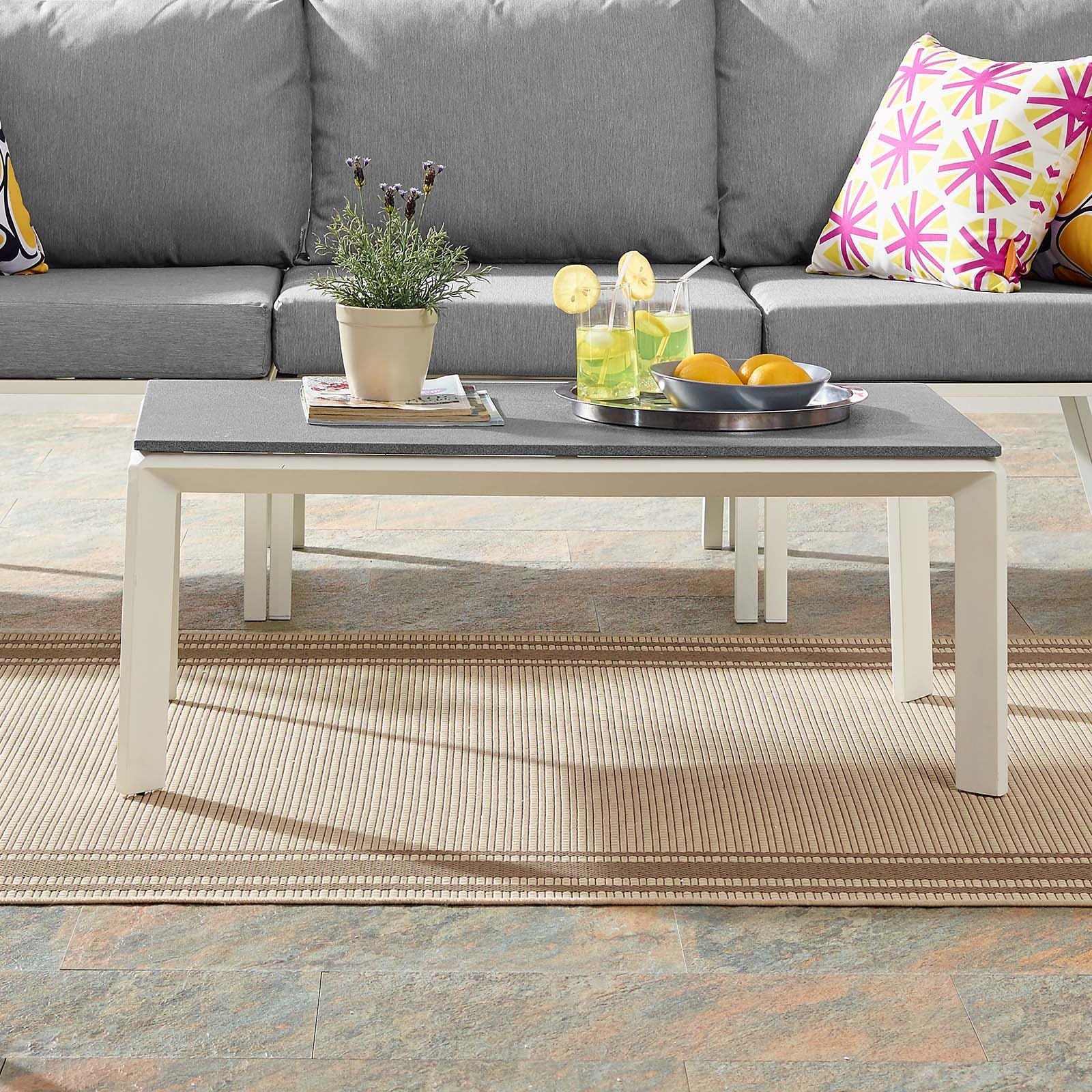 Riverside Aluminum Outdoor Patio Coffee Table by Modway
