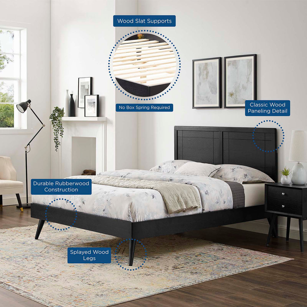 Marlee Wood Queen Platform Bed With Splayed Legs by Modway