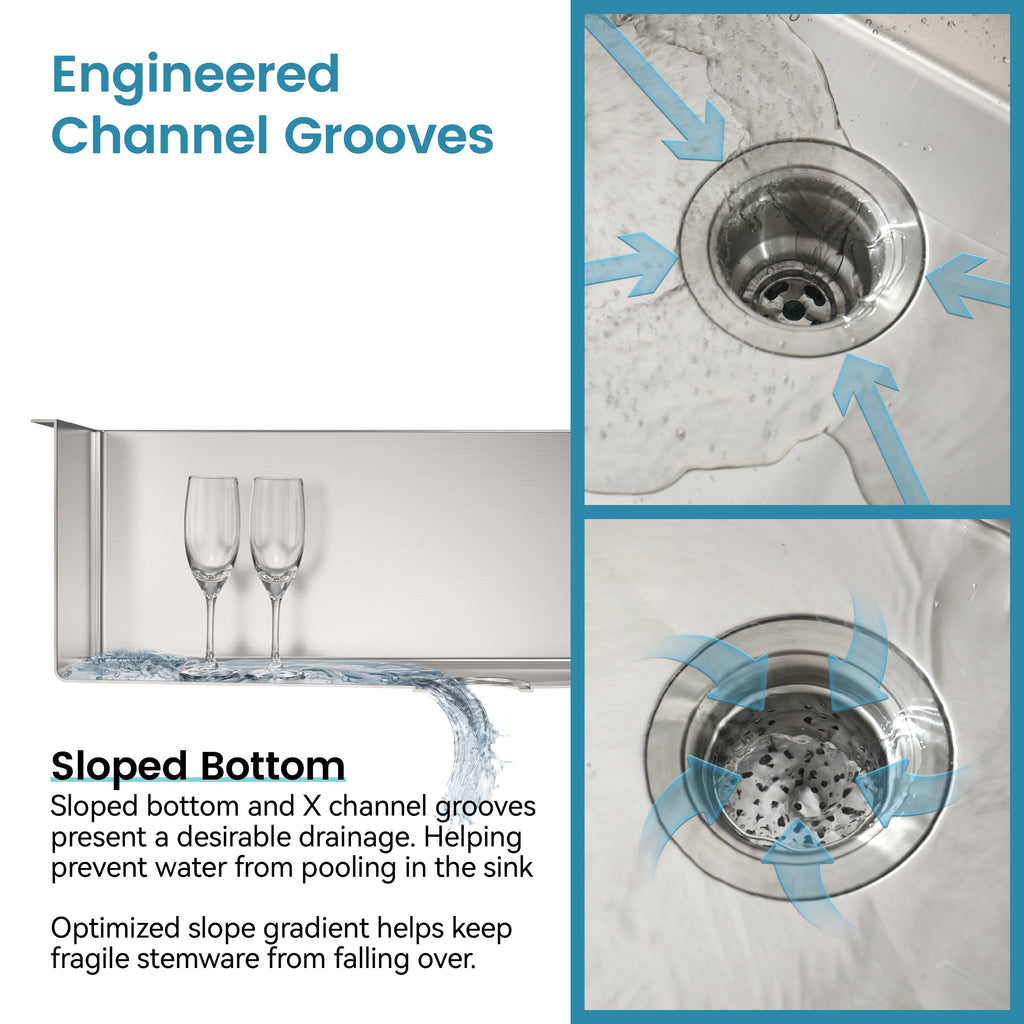Stainless Steel Kitchen Sink, 36″x22″ Single Bowl, Overmount Handmade Sink in Brushed, with Cutting Board, Colander, Grid, SS-BR01-362208
