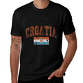 Threadrock Vintage Retro Faded Croatia Croatian Pride, Small, White  High-quality Stitching T-Shirt