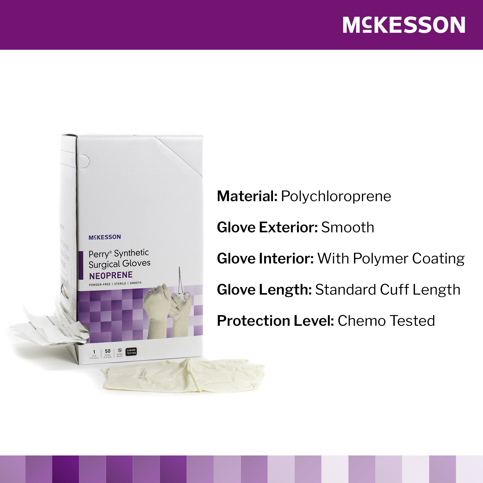 McKesson Perry® Polychloroprene Surgical Glove, Size 9, Cream 20-2690N