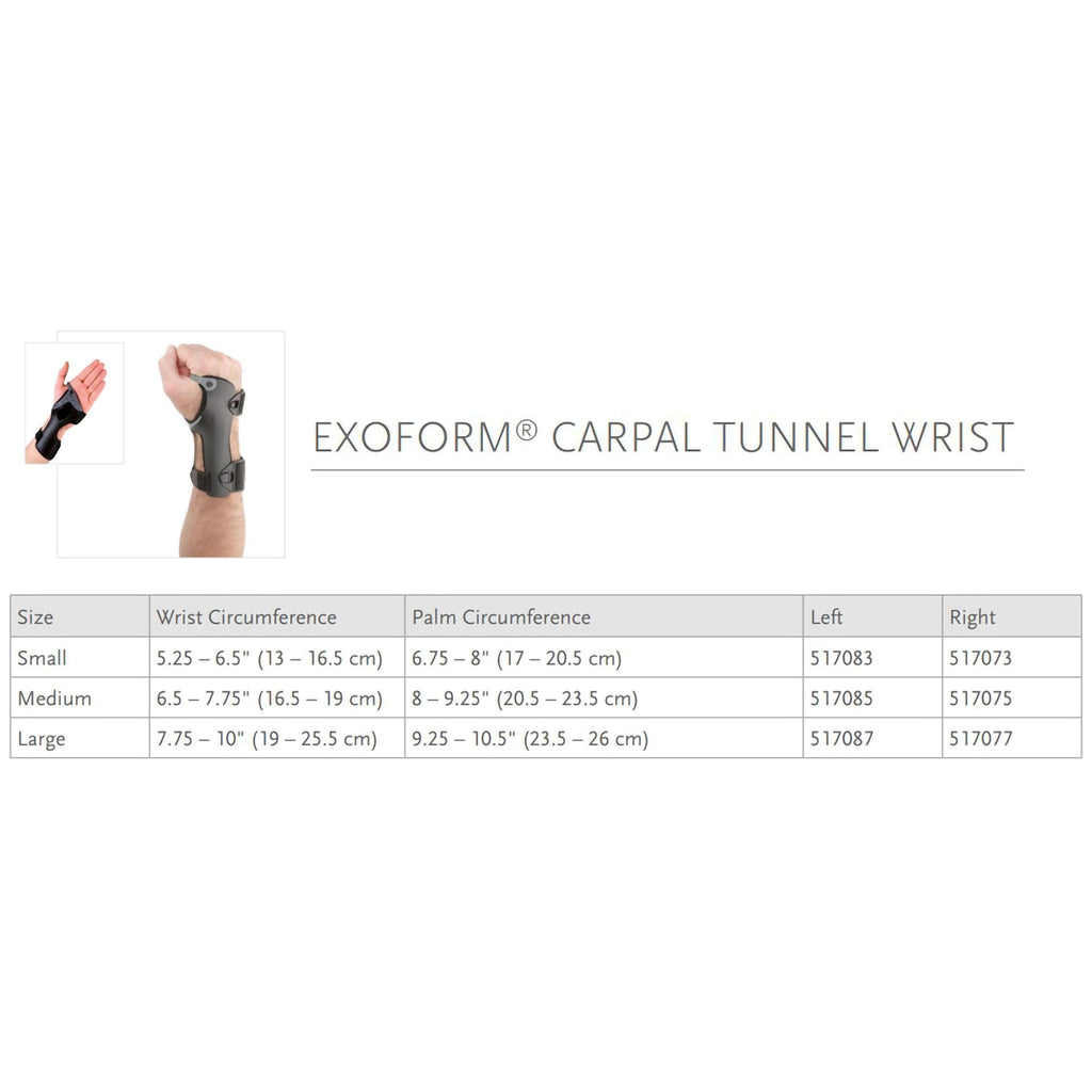 Ossur Exoform® Right Carpal Tunnel Wrist Support, Large 517077