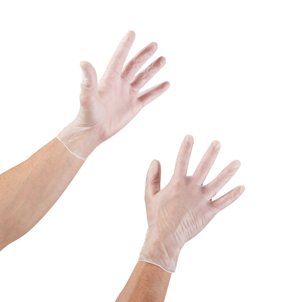 McKesson Vinyl Exam Glove, Extra Large, Clear 14-120