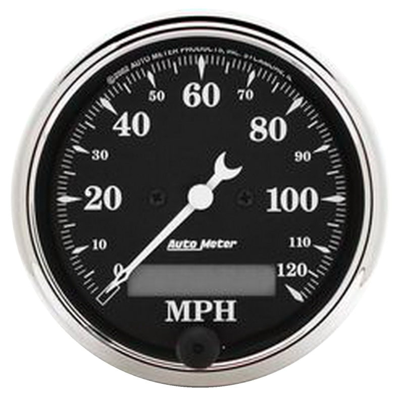 AutoMeter 40-46 Chevrolet Truck 5 Gauge Dash Kit (MPH/FUEL/OILP/WTMP/BAT) - Old Tyme Black 7057-OTB