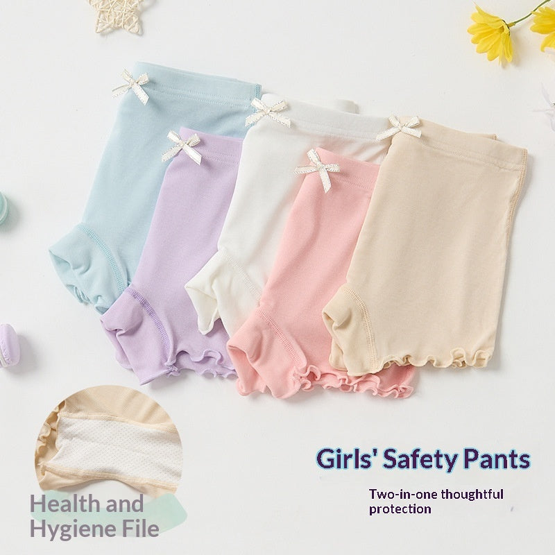 Summer Girls Thin Seamless Anti-Exposure Safety Shorts
