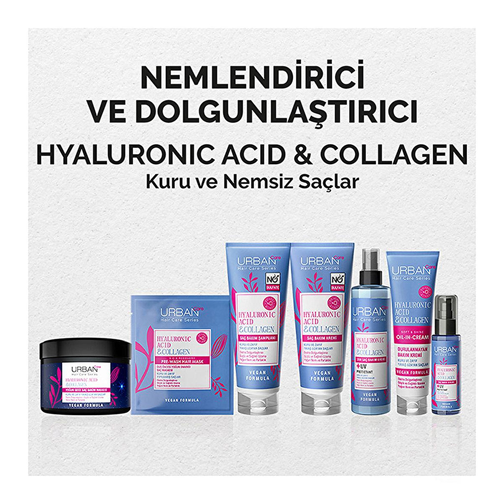 Urban Care Hyaluronic Acid & Collagen Hair Spray: Hydrating & Volumizing Vegan Hair Care for Dry, Lifeless Hair - Paraben Free, Detangler & Shine