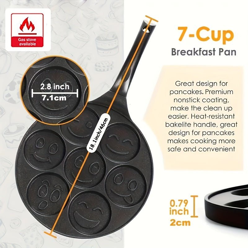 7 - Cup Nonstick Pancake & Waffle Maker Pan Easy Breakfast - PhishStones Products