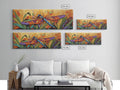 Vibrant Dragonfly, Nature Wall Art, Autumn Decor, Boho Art, Framed Canvas Print, Colorful Insect Painting, Kitchen Wall Art