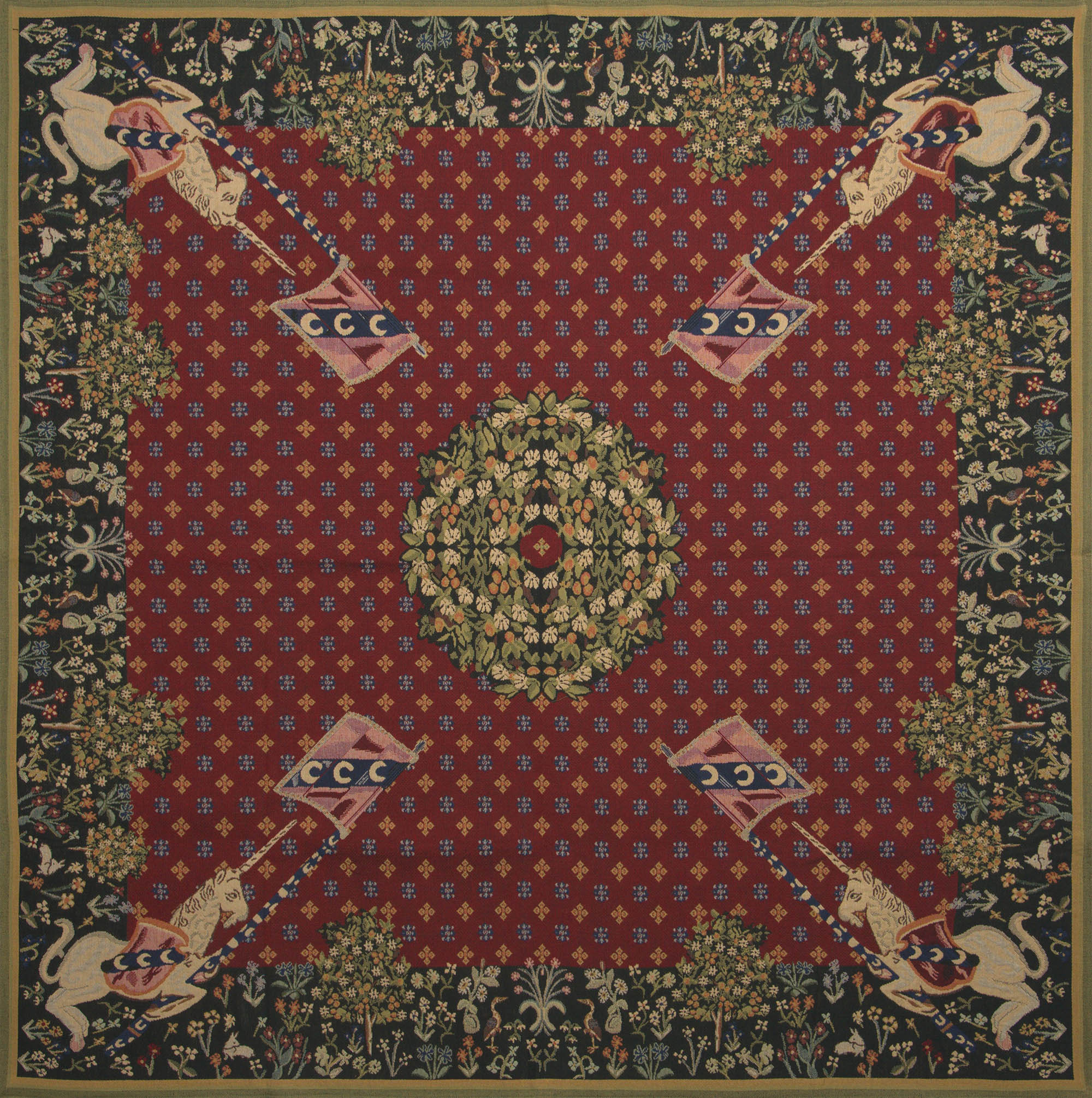 Dame a la Licorne Afghan Throw Wholesale