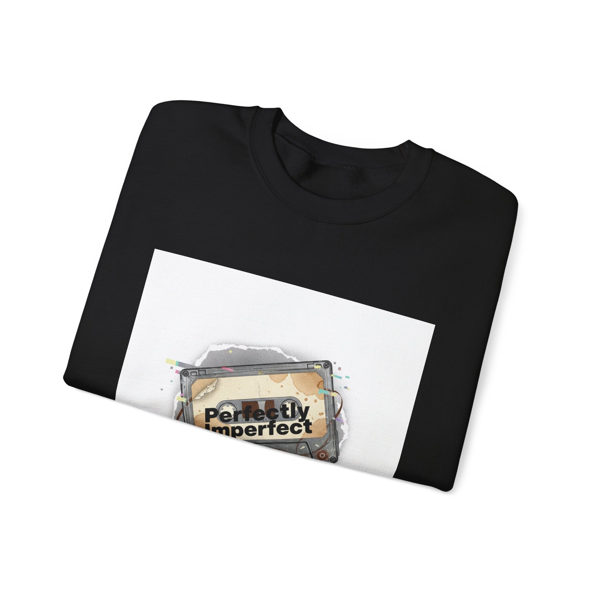 Glitch Tape 'Perfectly Imperfect' Sweatshirt | Analog Error, VHS Static