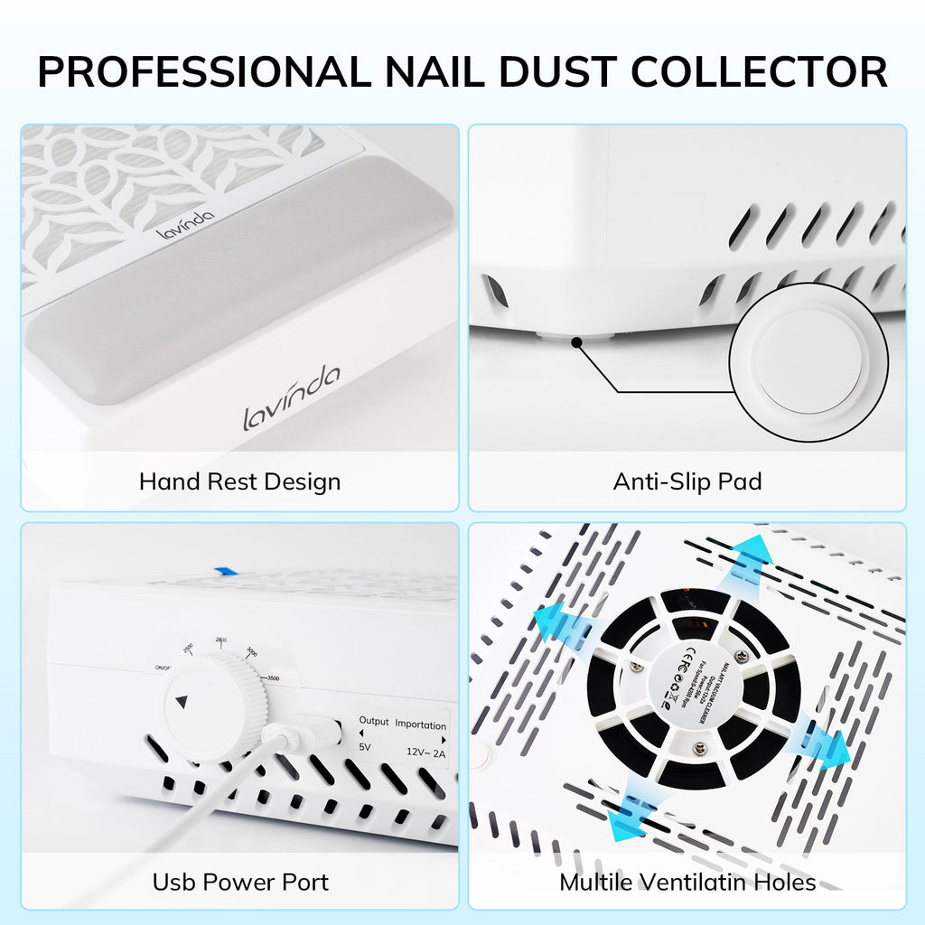 Pure™ Lite Nail Dust Collector - White