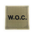 U.S. Army W.O.C. Warrant Officer Candidate Black Letters OCP with Hook Fastener