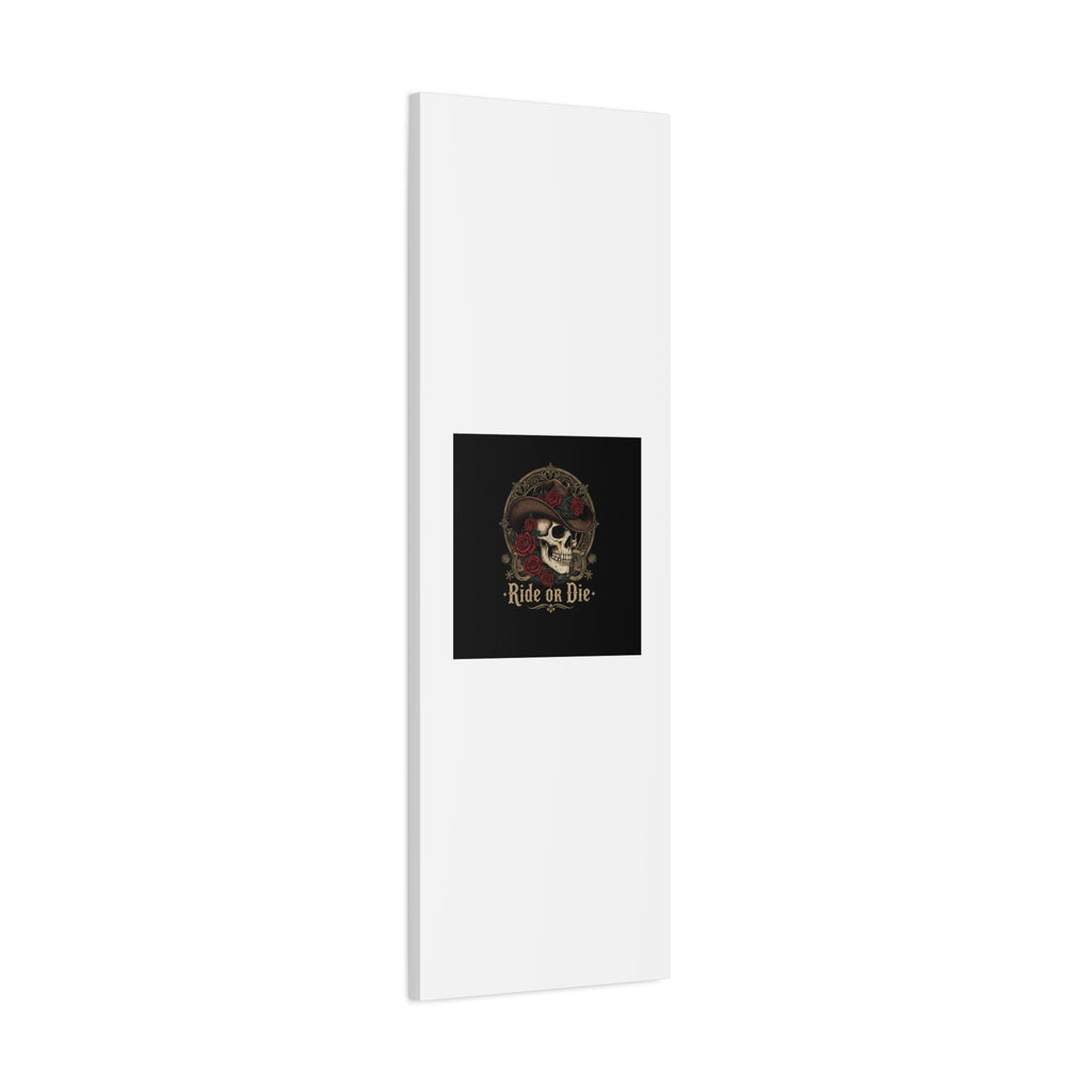 Ride or Die Skull Canvas | Western Skull Art, Gothic Americana