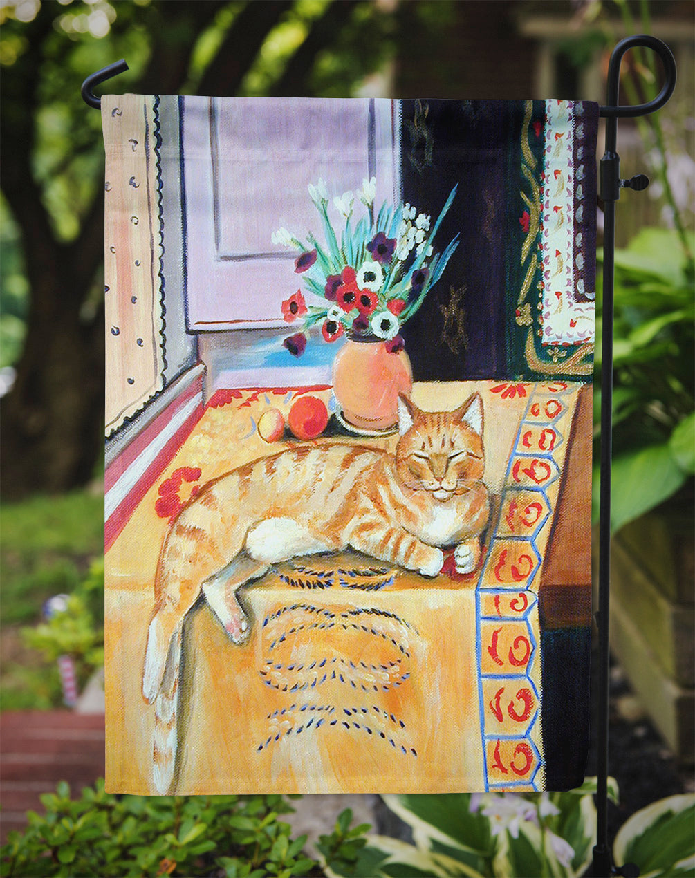 Cat Garden Flag Mailbox Decorative Yard Banner Outside Patio Artwork for Flower Beds, Garden Size, Multicolor