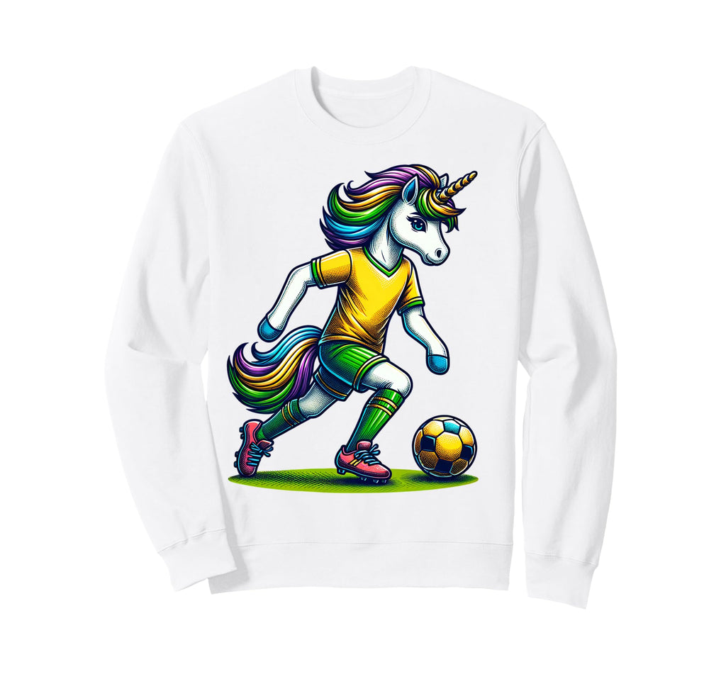 Footballer Unicorn Fans Soccer Team Sweatshirt - Graphic Print Men Women
