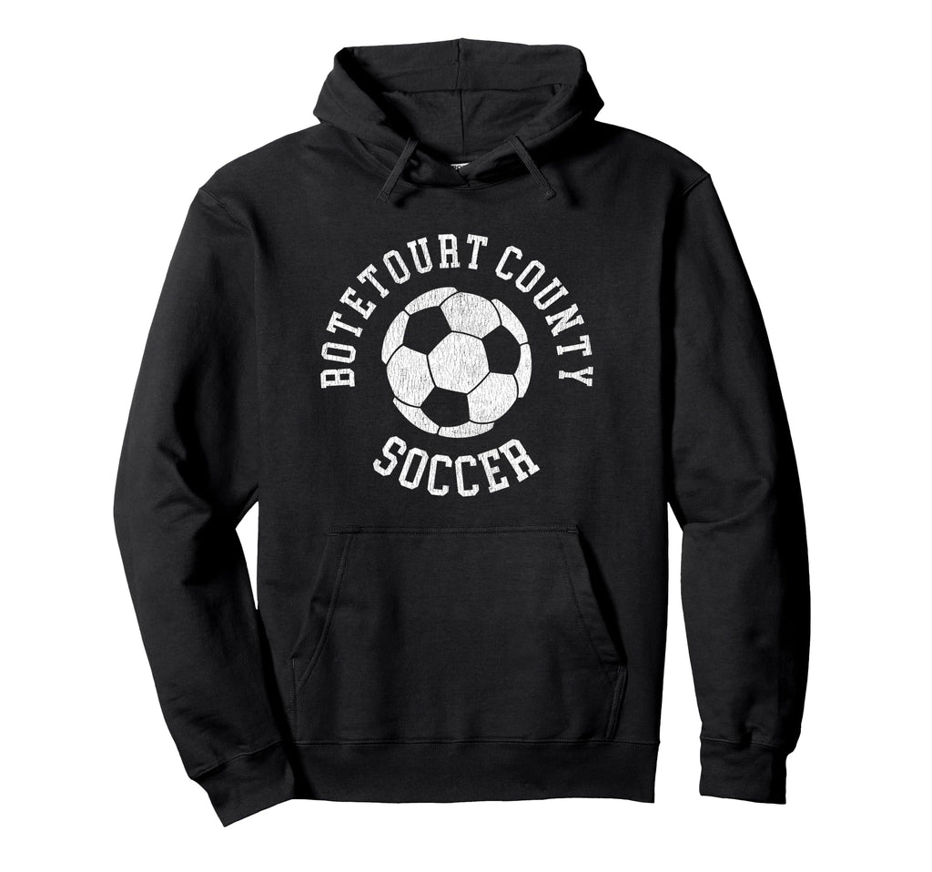 Botetourt County Soccer Distressed 90S Hoodie - Graphic Print Men Women