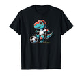 Funny T Rex Playing Soccer Fans T-Shirt - Casual Everyday Wear Men Women