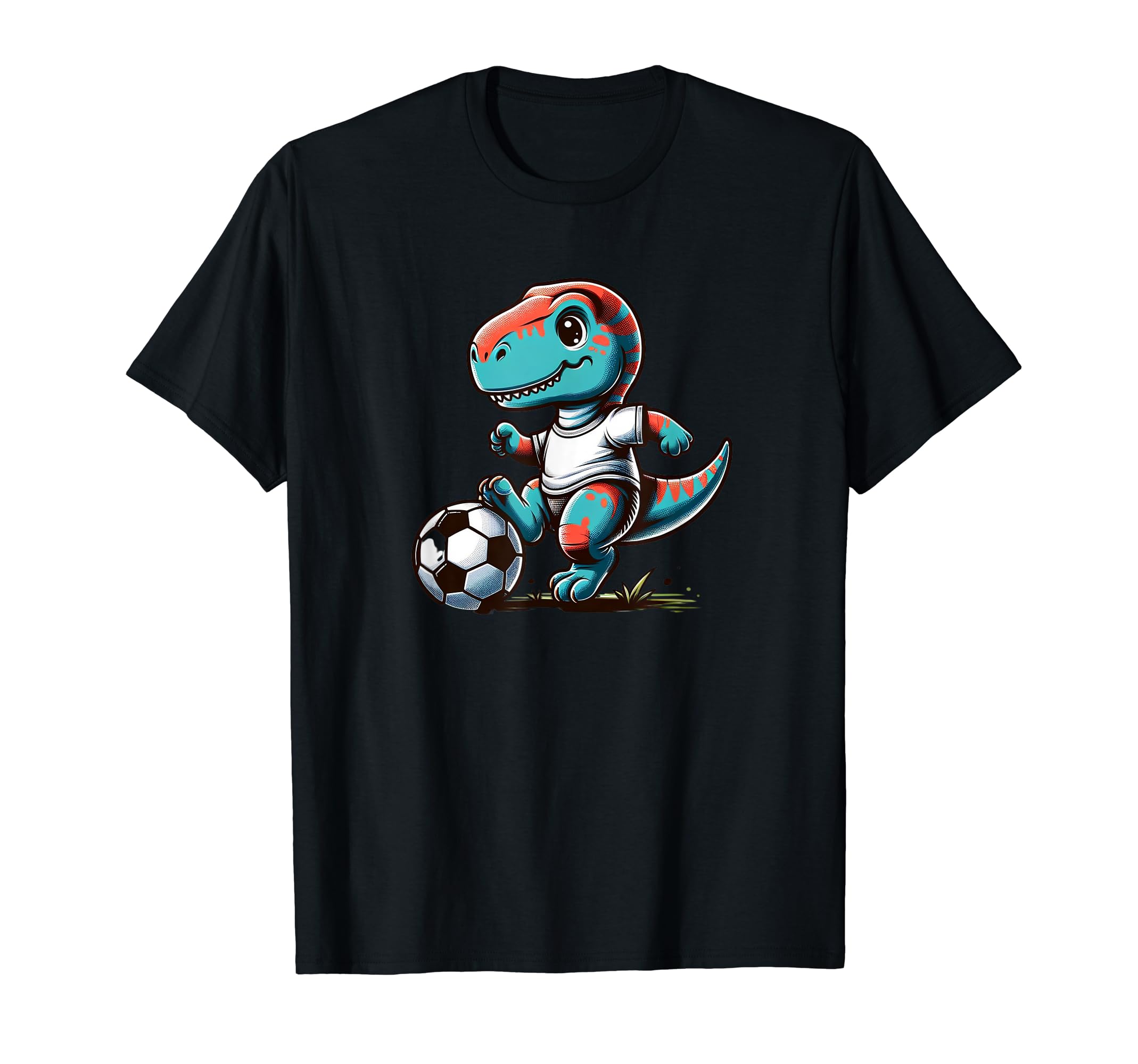 Funny T Rex Playing Soccer Fans T-Shirt - Casual Everyday Wear Men Women