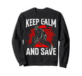 Ice Hockey Goalie Goalkeeper Keep Sweatshirt - Fun Novelty Design Unisex