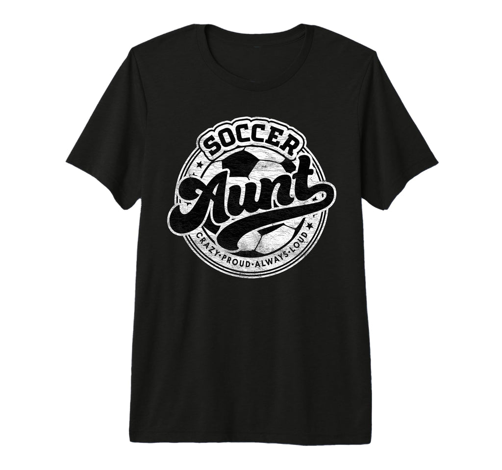 Soccer Aunt Family Matching Game Day Tri T-Shirt - Trendy Graphic Unisex