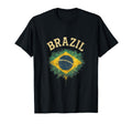 Brazil Flag Soccer Fans T-Shirt - Fun Novelty Design Men Women