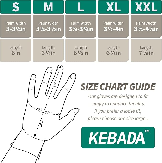Kebada W2 Safety Work Gloves, Micro-Foam Nitrile Coated Gloves, Touchscreen,Ideal for Package Handling, Gardening, Construction, 1 Pair XX-Large
