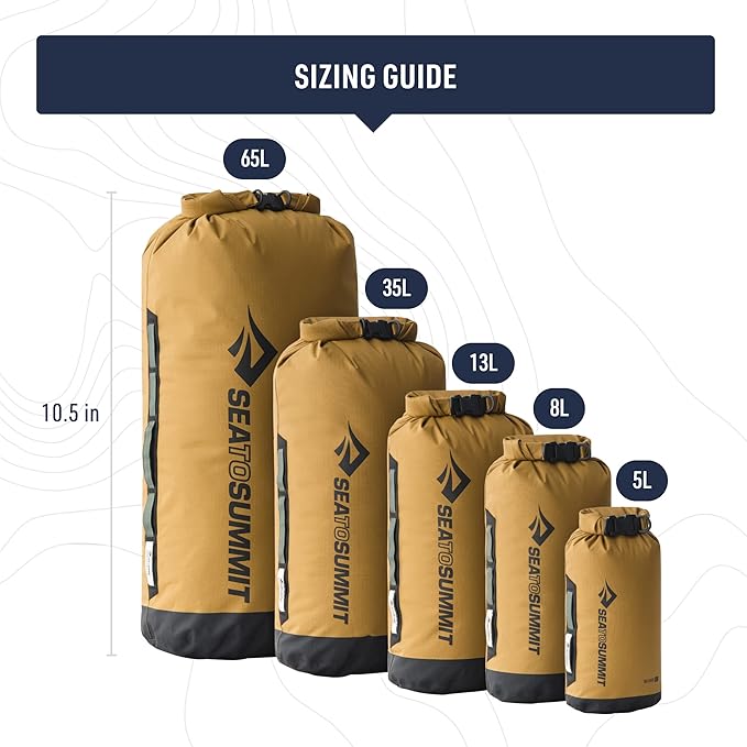 Sea to Summit Big River Dry Bag, Heavy-Duty Dry Storage, 8 Liter, Surf Blue