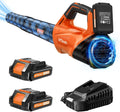 2025 Upgrade Leaf Blower, Leaf Blower Cordless with 2 * 2.6AH Batteries and Fast Charger, 450CFM &150MPH and 2 Speed Mode, Lightweight Electric Leaf Blowers for Lawn,Yard, Leaves, Dust,Snow Care