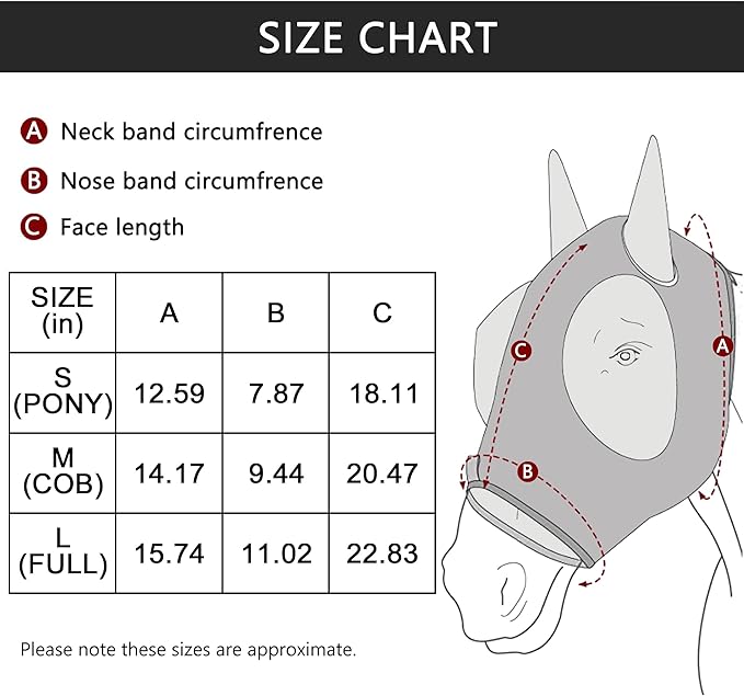Horse Fly Mask with Ears - Large Eye Space for Full Vision, Breathable Stretch Comfort Fit, UV Protection, Forelock Opening, Easy Pull-On Green Pony