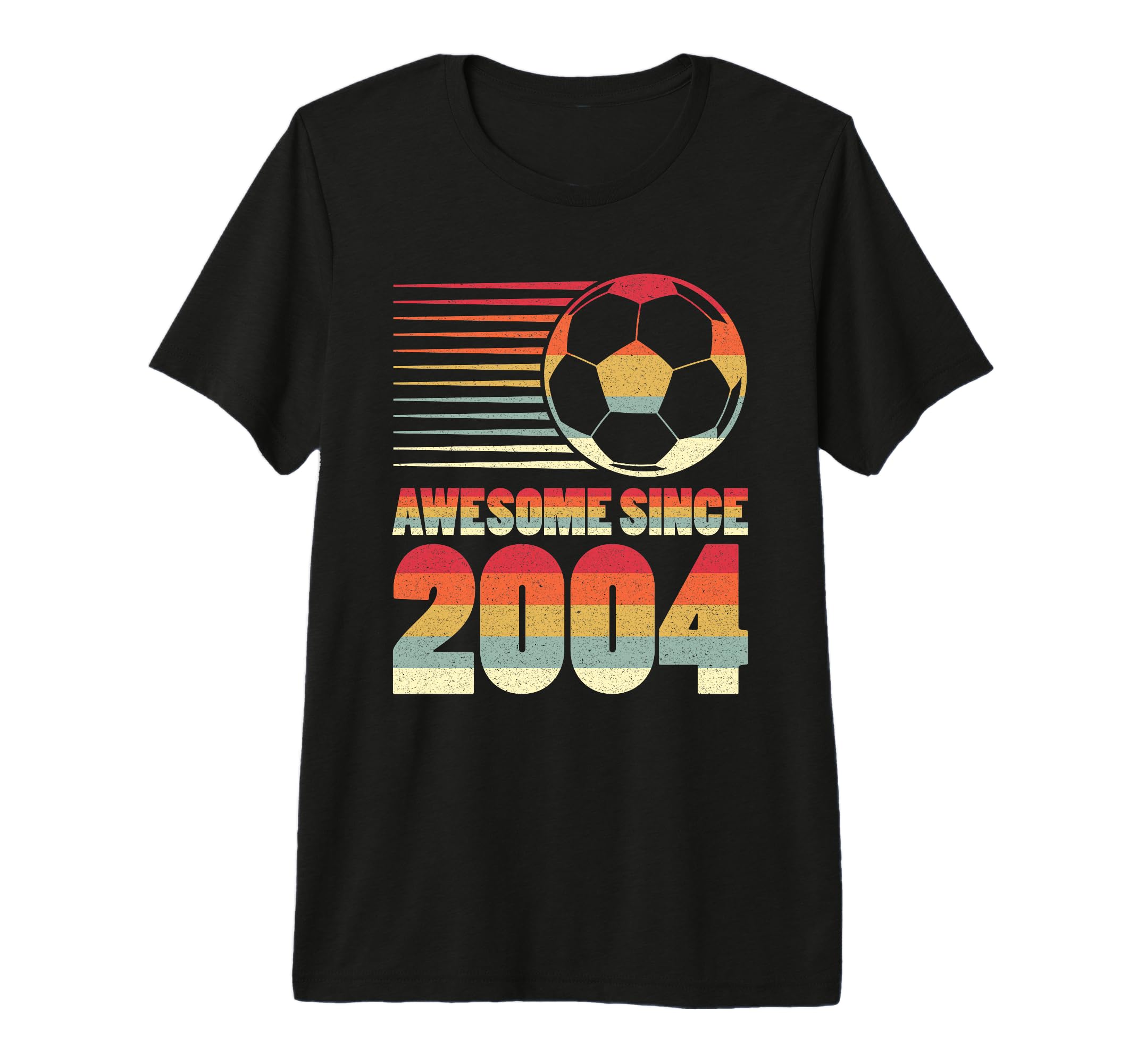 Awesome Since 2004 Soccer 22Nd Birthday T-Shirt - Unique Graphic Men Women