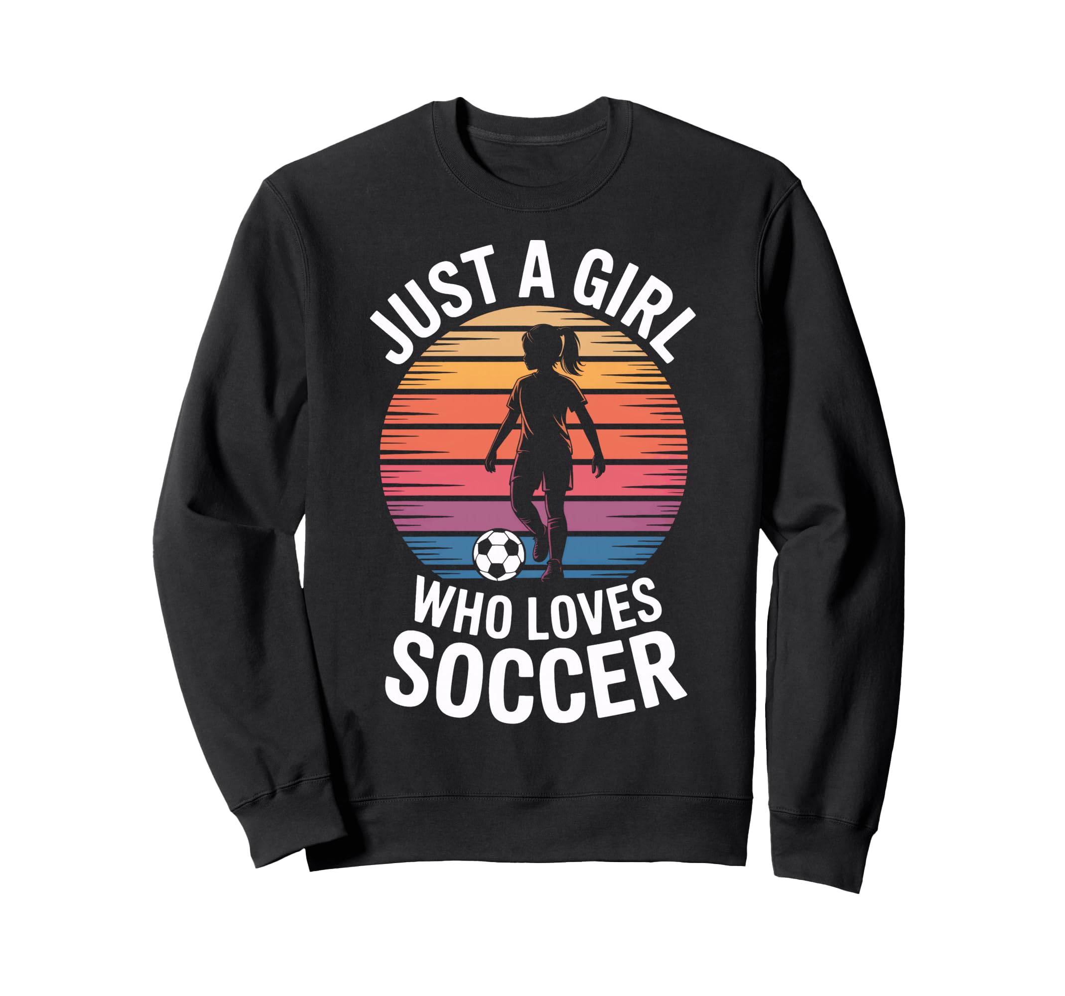 Just Who Loves Soccer Womens Soccer Sweatshirt - Minimalist Print Unisex