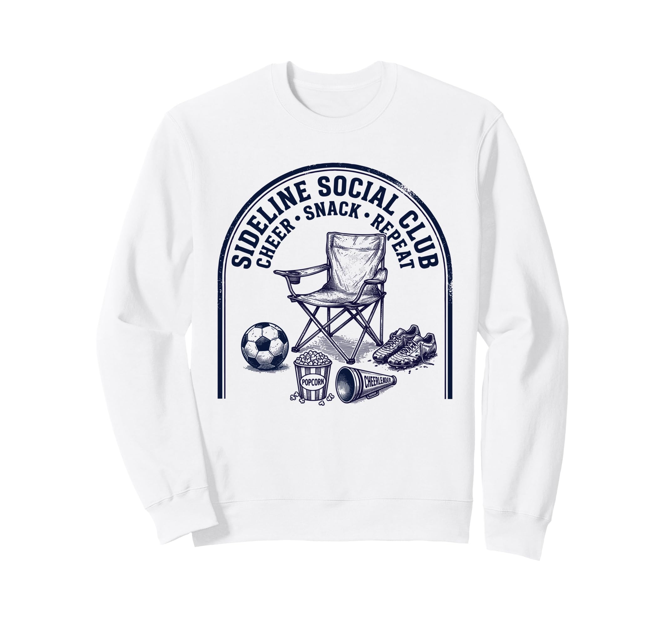Sideline Social Club Cheer Snack Sweatshirt - Aesthetic Graphic for Adults