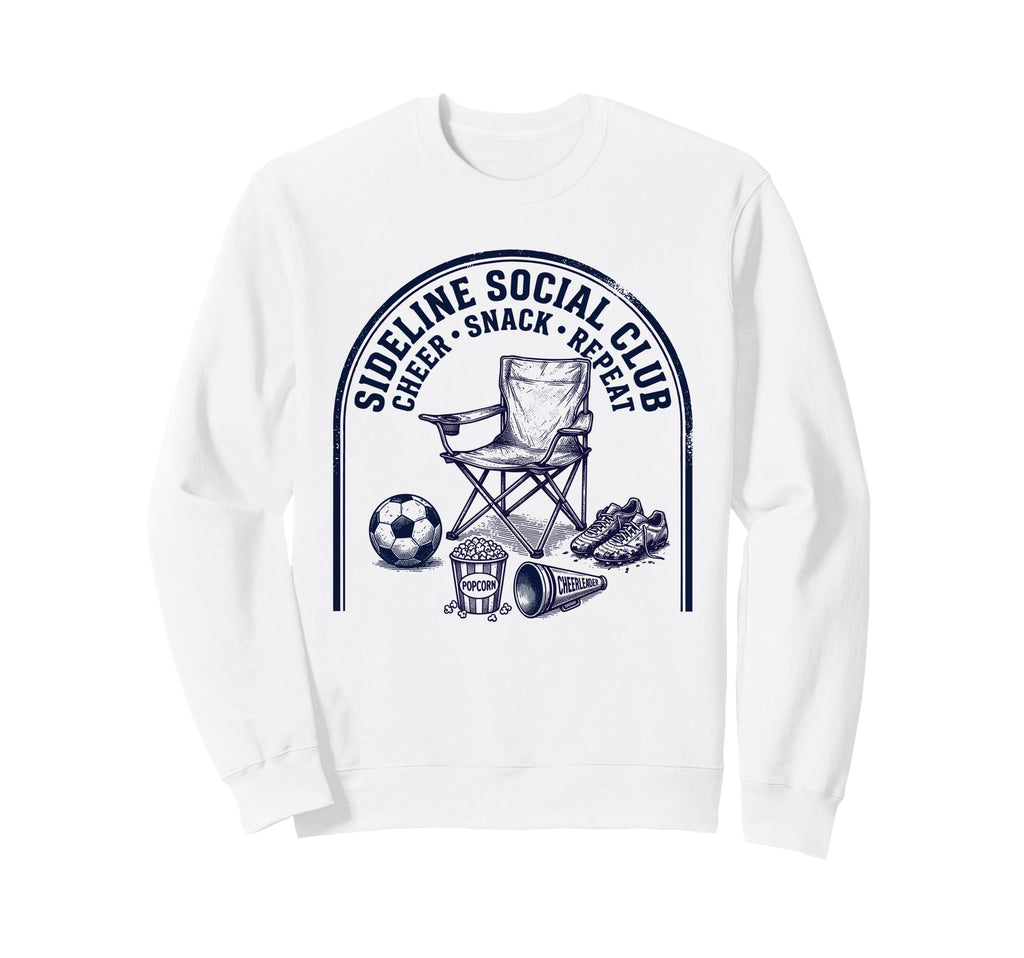 Sideline Social Club Cheer Snack Sweatshirt - Casual Everyday Wear Unisex