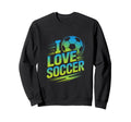 I Love Soccer Passionate Football Sweatshirt - Unique Graphic for Adults