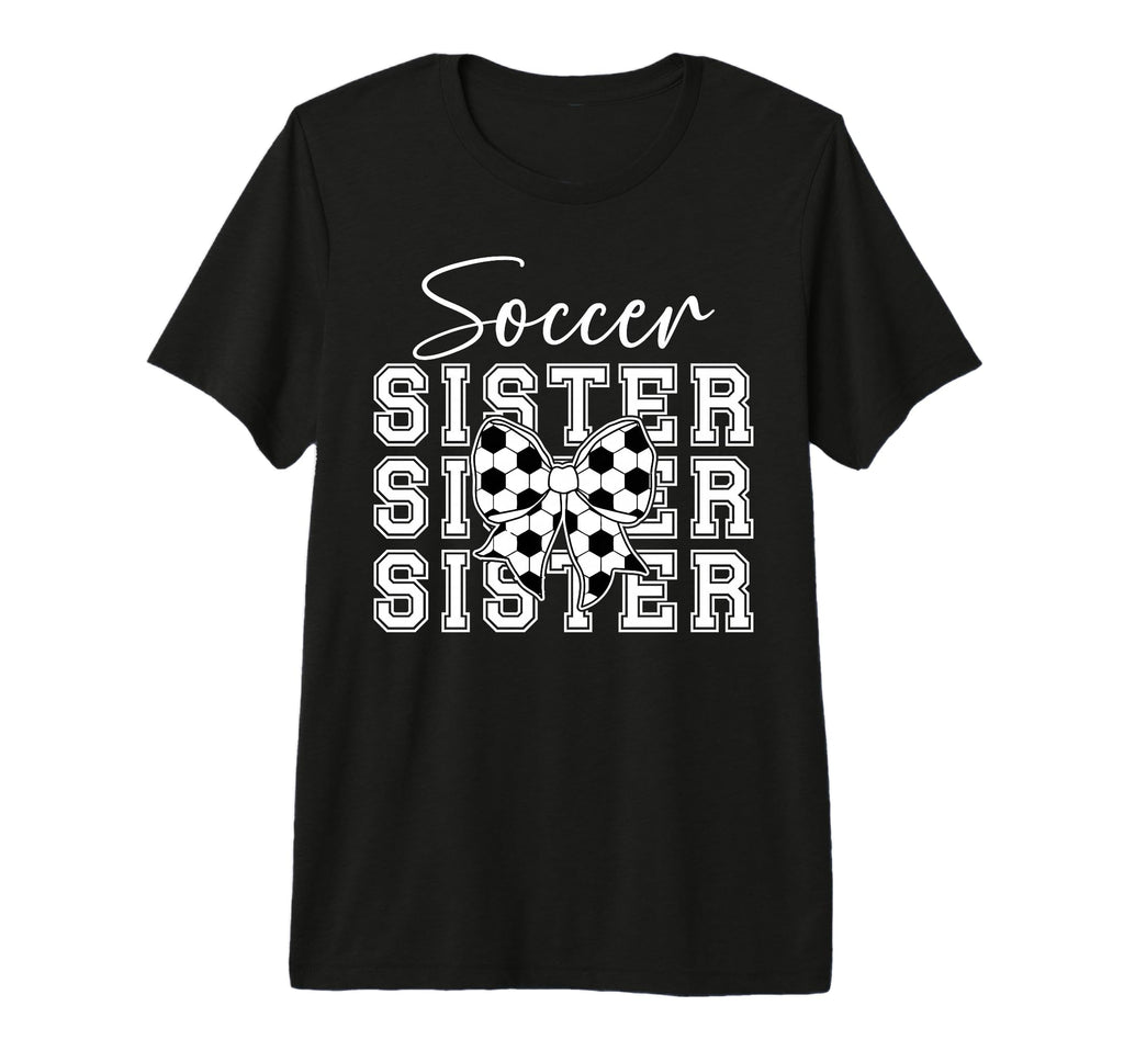 Soccer Sister Coquette Sister Soccer T-Shirt - Aesthetic Graphic Men Women