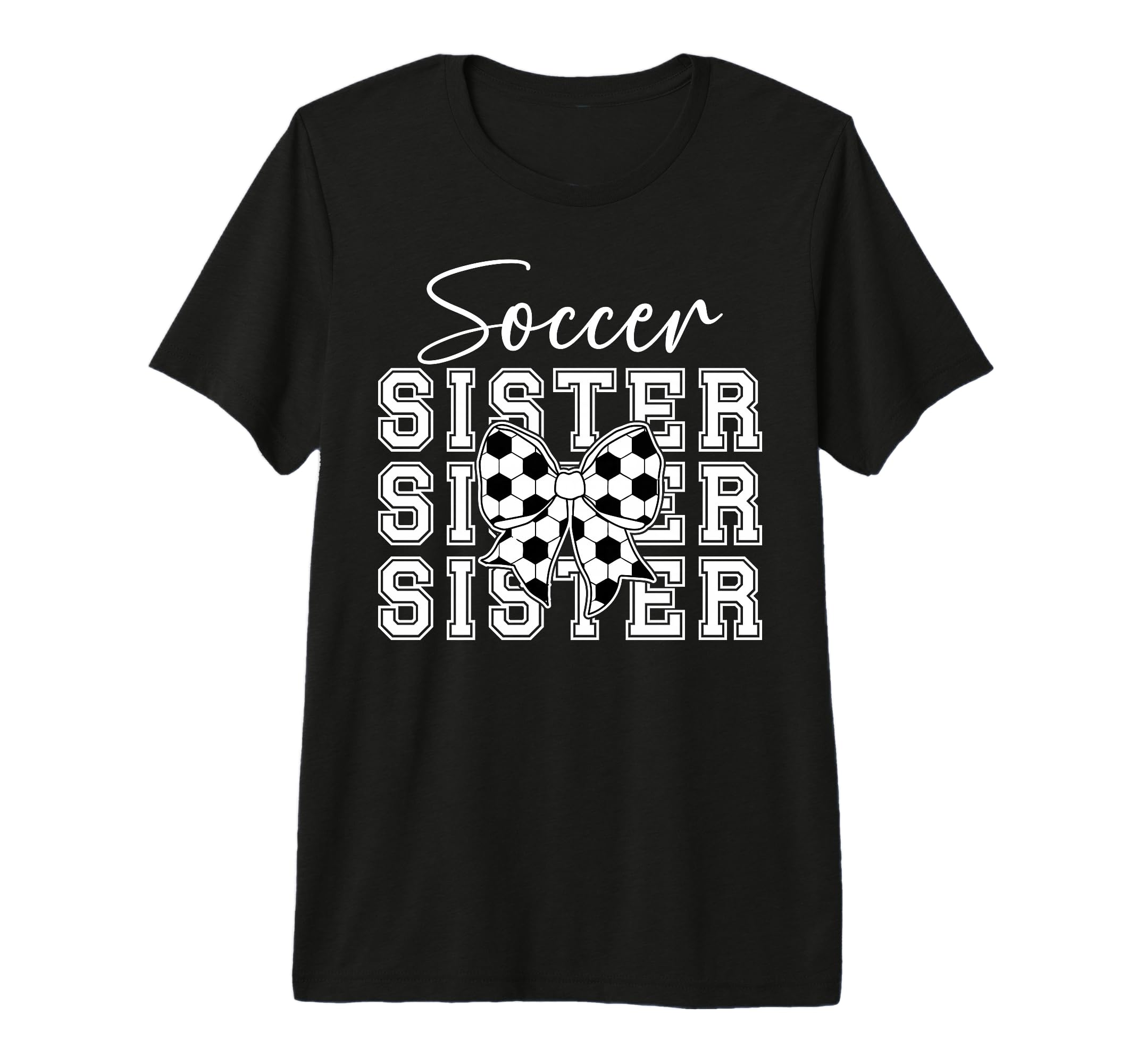 Soccer Sister Coquette Sister Soccer T-Shirt - Aesthetic Graphic Men Women