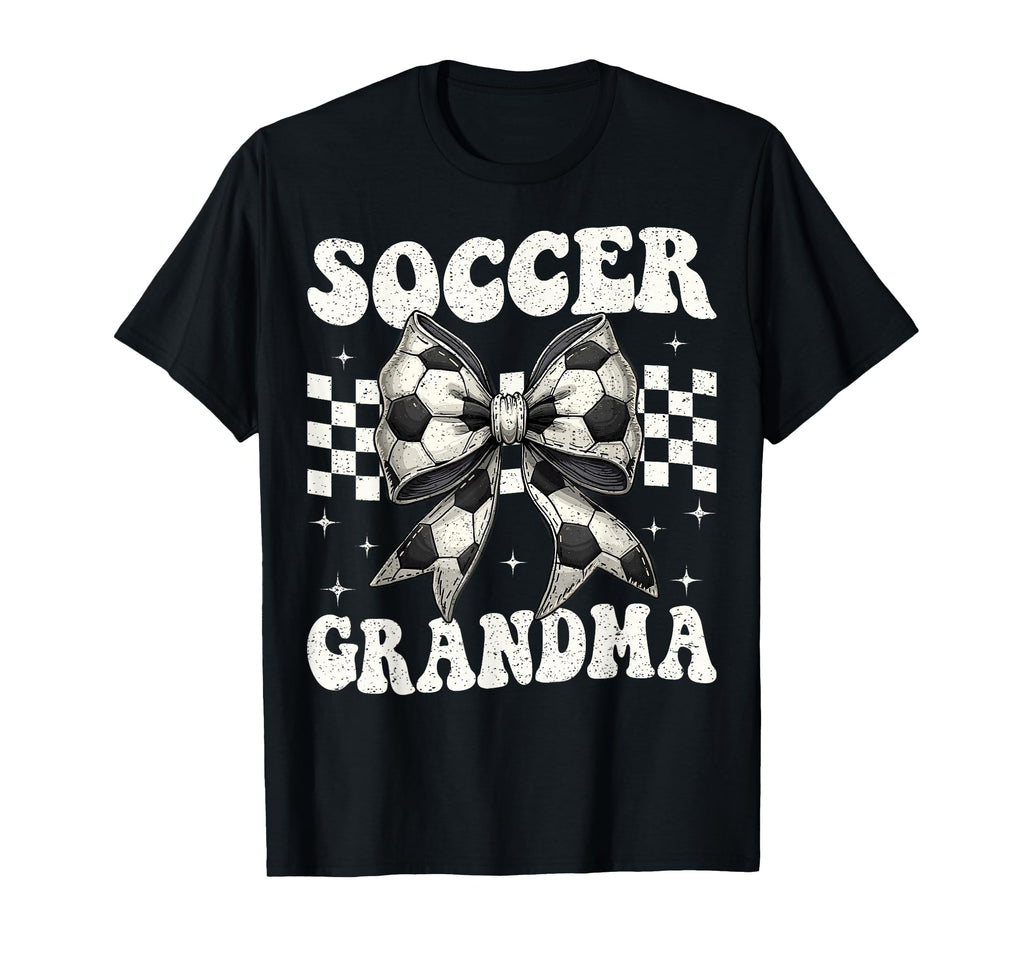 Soccer Grandma Funny Coquette Bow Soccer T-Shirt - Streetwear Style Unisex