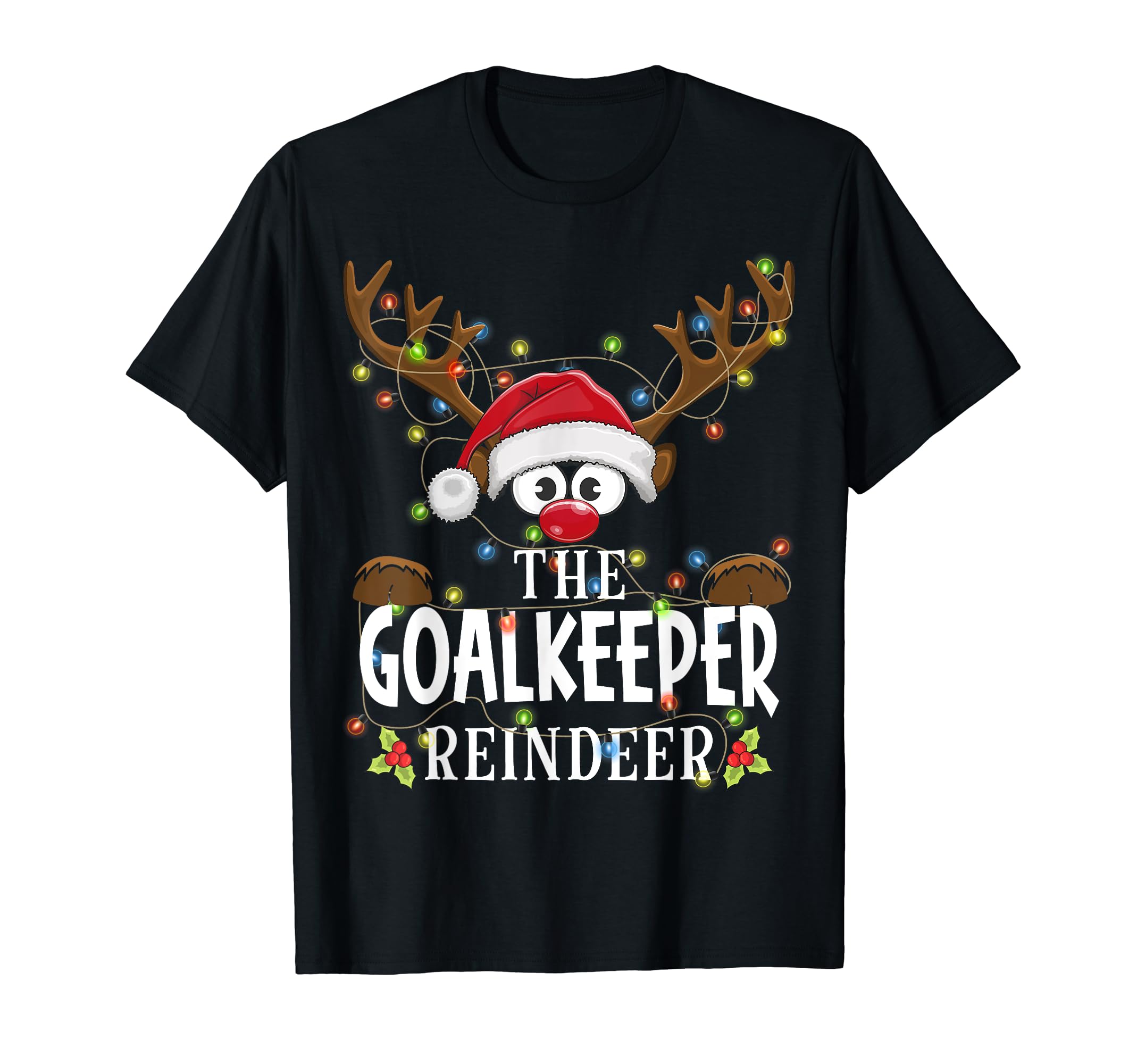 Matching Goalkeeper Reindeer T-Shirt - Casual Everyday Wear for Adults