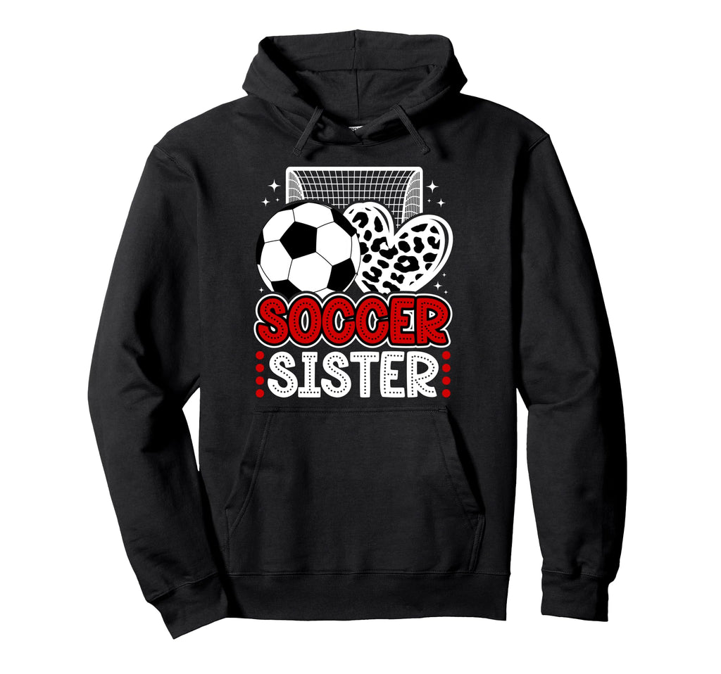 Soccer Sister Heart Sister Soccer Hoodie - Minimalist Print Men Women