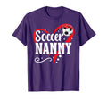 Soccer Nanny Heart Grandma Nanny T-Shirt - Aesthetic Graphic Men Women