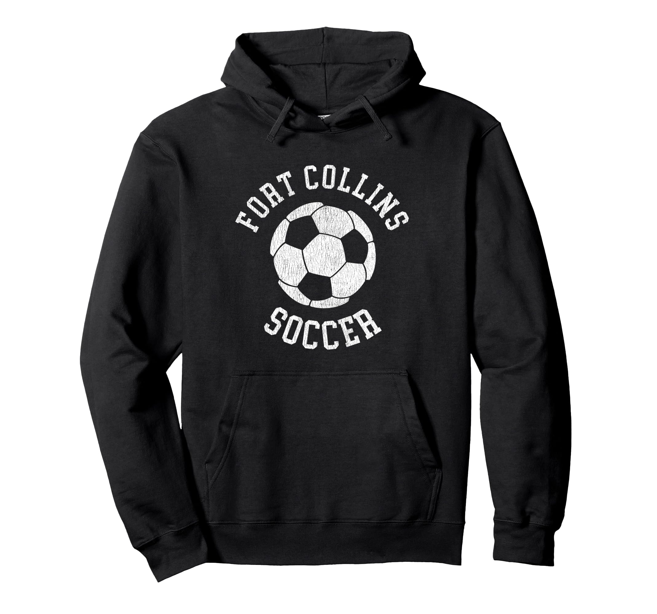 Fort Collins Soccer Distressed 90S Hoodie - Aesthetic Graphic Men Women