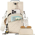 Water Bottle Carrier Bag with Strap, Water Bottle Holder Crossbody Bags for Women Men for Walking, Hiking,Cycling