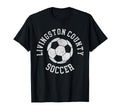 Livingston County Soccer Distressed T-Shirt - Custom Art Print for Adults
