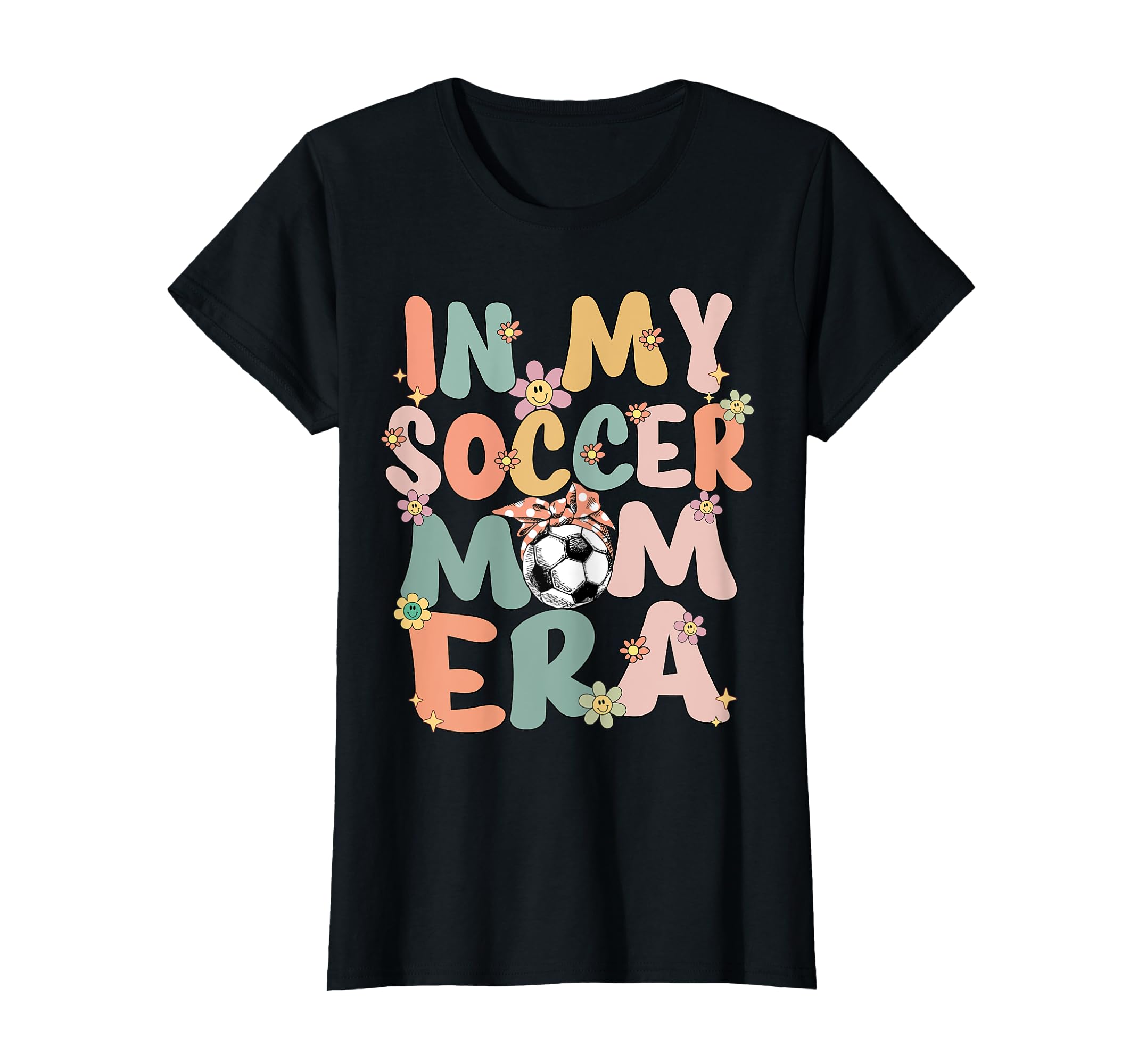 My Soccer Mom Era Groovy Soccer Mom T-Shirt - Novelty Apparel Men Women