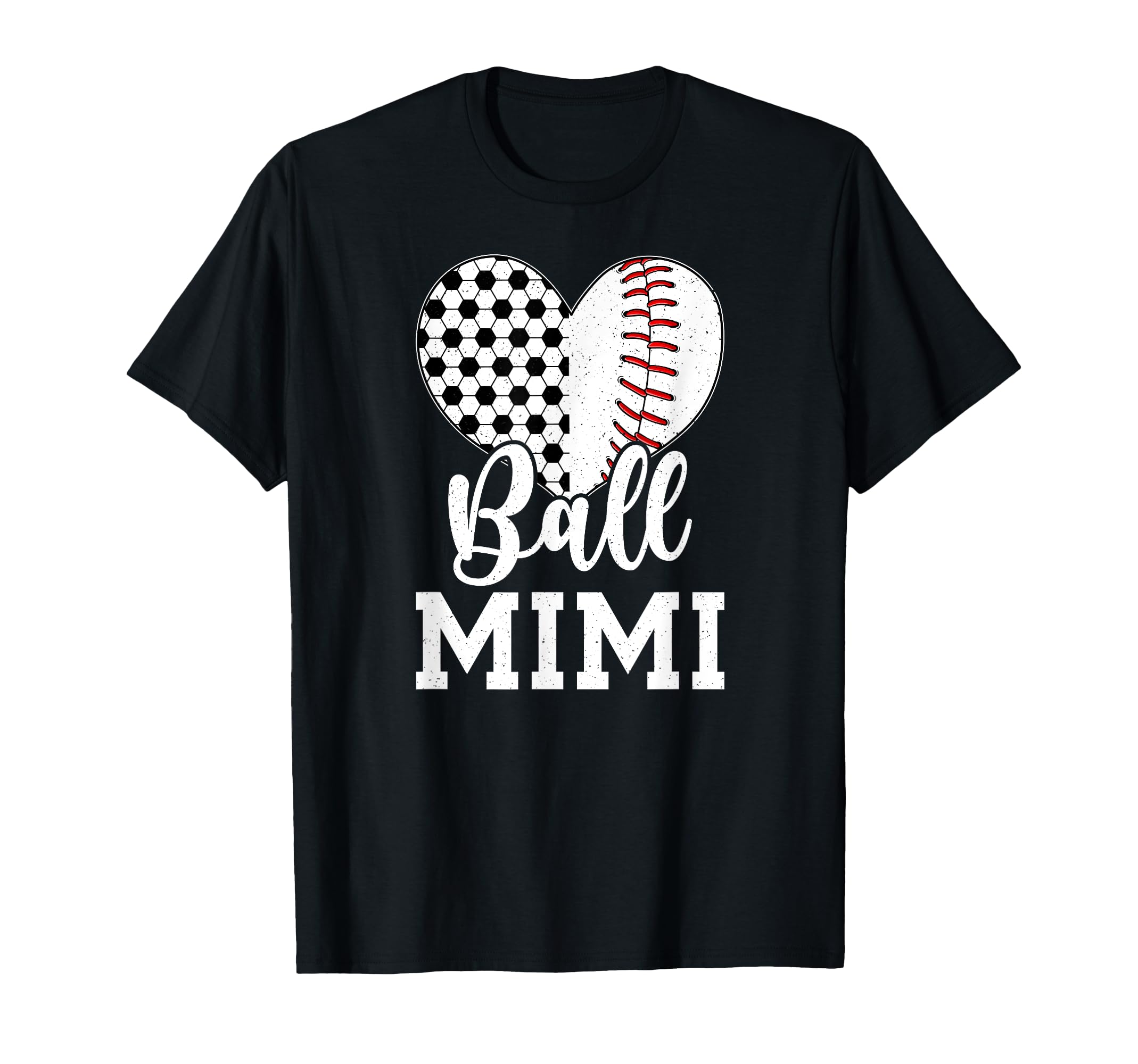 Ball Mimi Grandma Heart Baseball T-Shirt - Streetwear Style Men Women