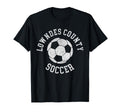 Lowndes County Soccer Distressed 90S T-Shirt - Minimalist Print Men Women