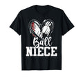 Ball Niece Heart Baseball Soccer Sweatshirt - Unique Graphic for Adults