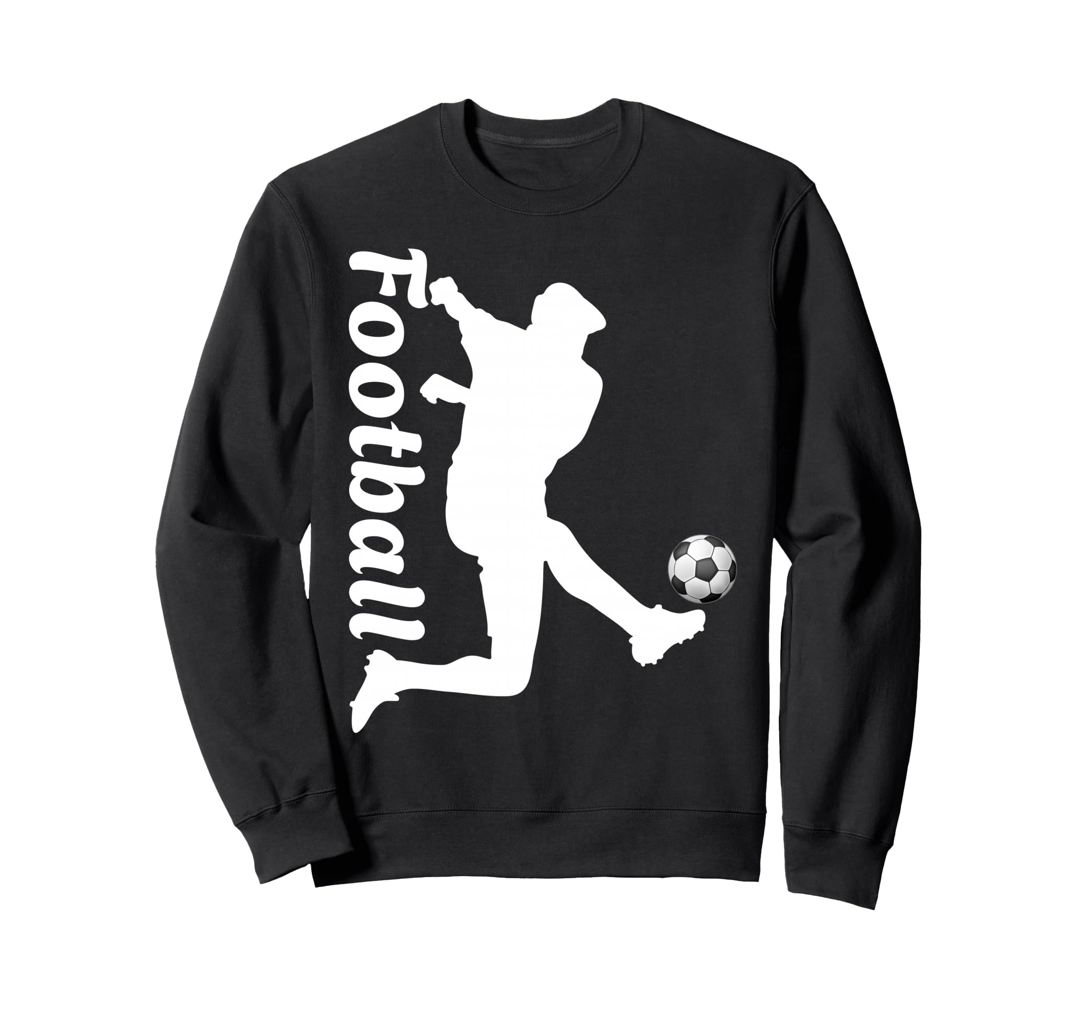 Football Soccer Player Kick Action Sweatshirt - Fun Novelty Design Unisex