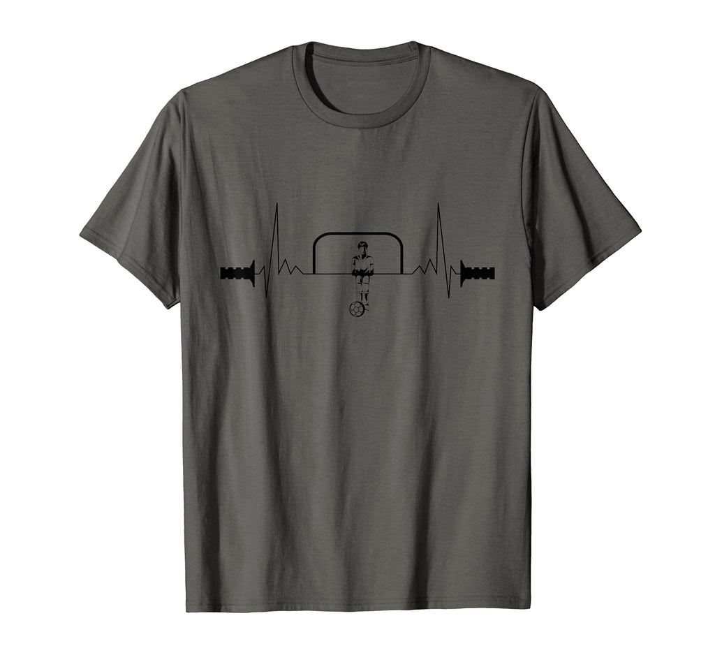 Foosball Goalkeeper Heartbeat Table T-Shirt - Aesthetic Graphic for Adults