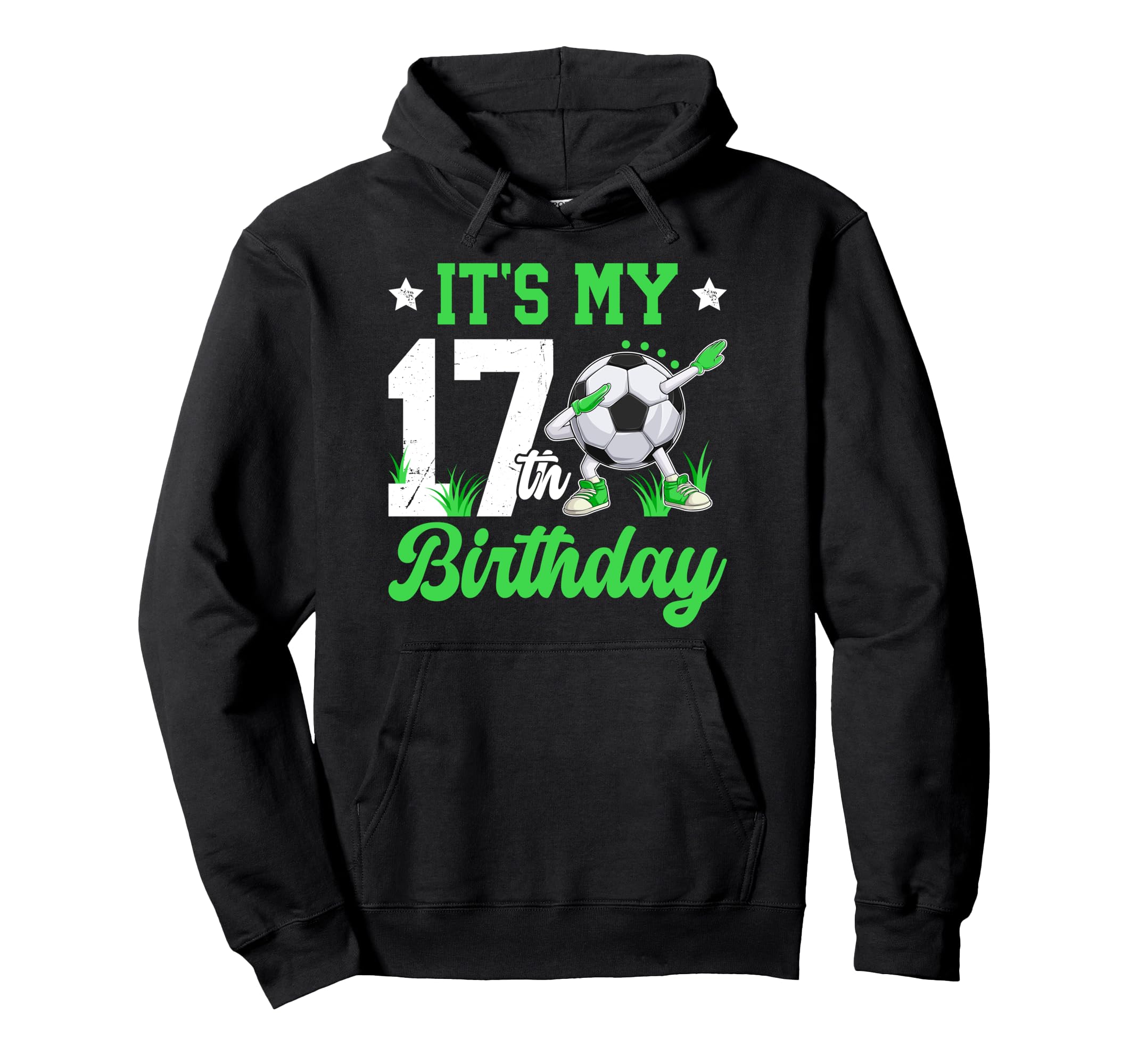 17Th Soccer Birthday Party 17 Year Old Hoodie - Aesthetic Graphic Unisex